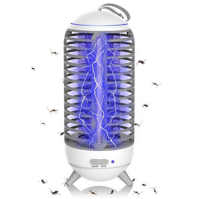Bug Zapper with Auto Light Sensor, Cordless & Rechargeable Mosquito Zapper Indoor Outdoor, 2 in 1 Lighting and Zapping, High Powered UV Light Fly Trap 360 Degree Mosquito Killer