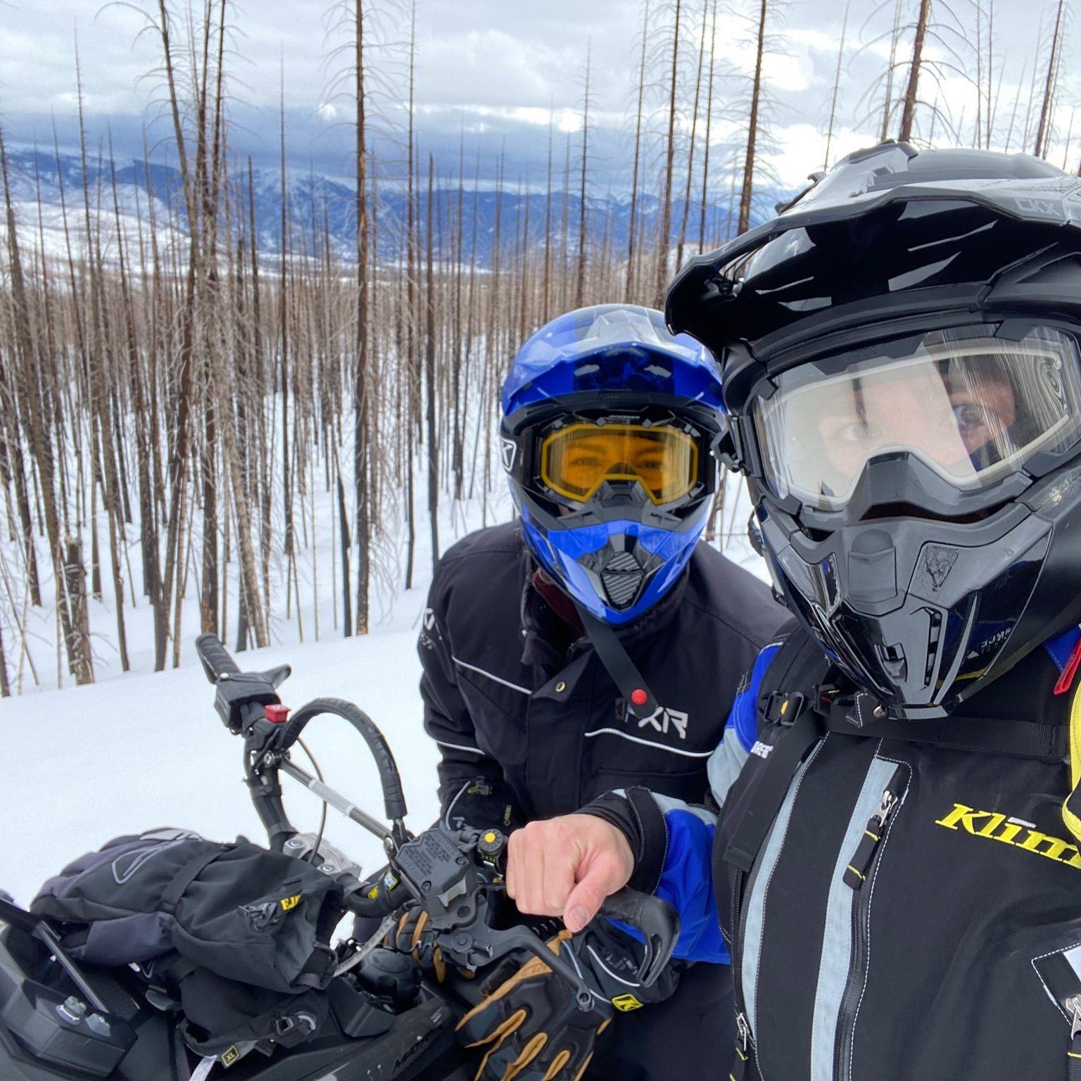 Sierra's first time on a snow mobile! She only crashed once.