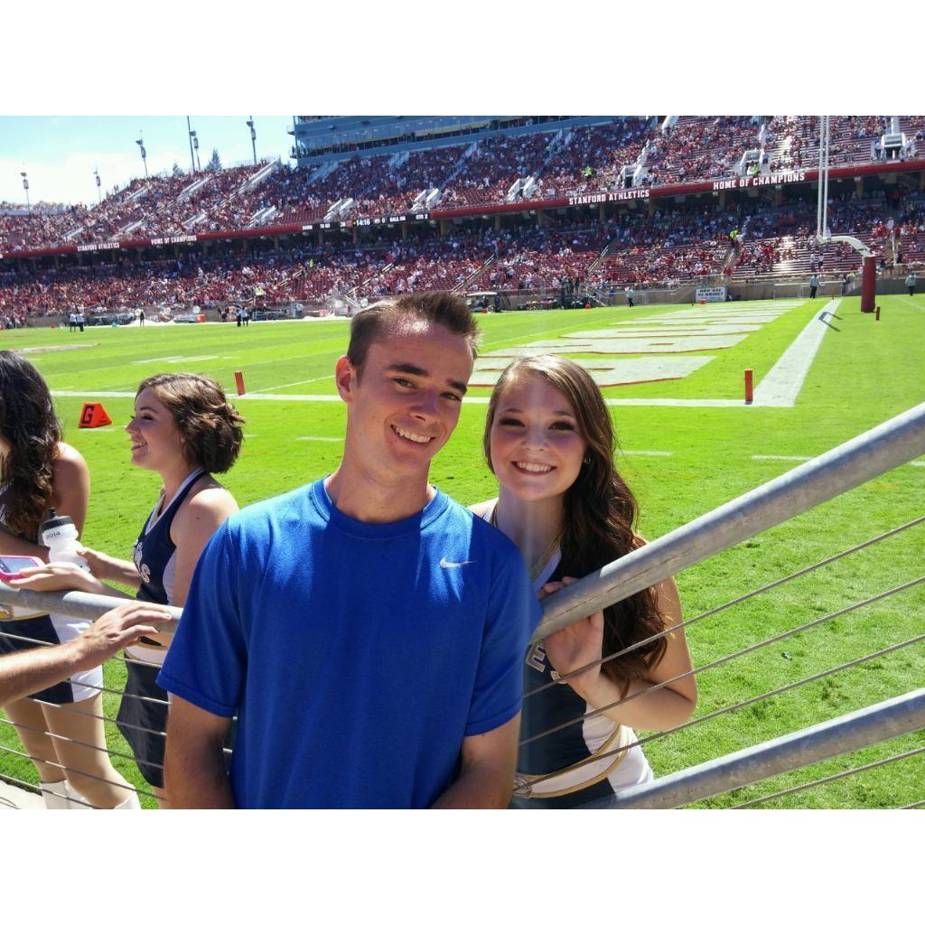 Allie's first time cheering for UC Davis Football at Stanford