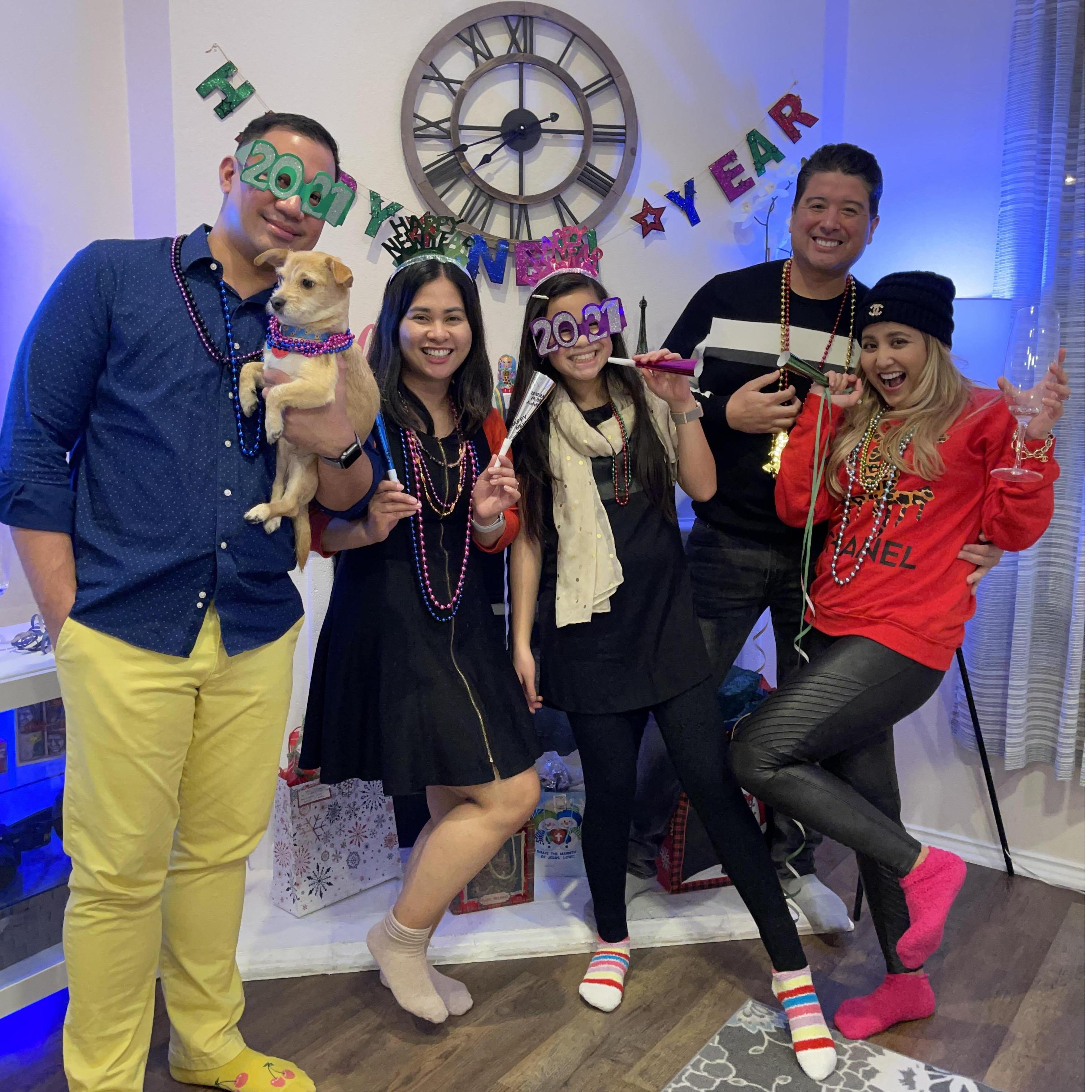 2021 New Year with Kim's Sister Anna, Niece Maxine and Brother-in-Law Enrique + Tommy!