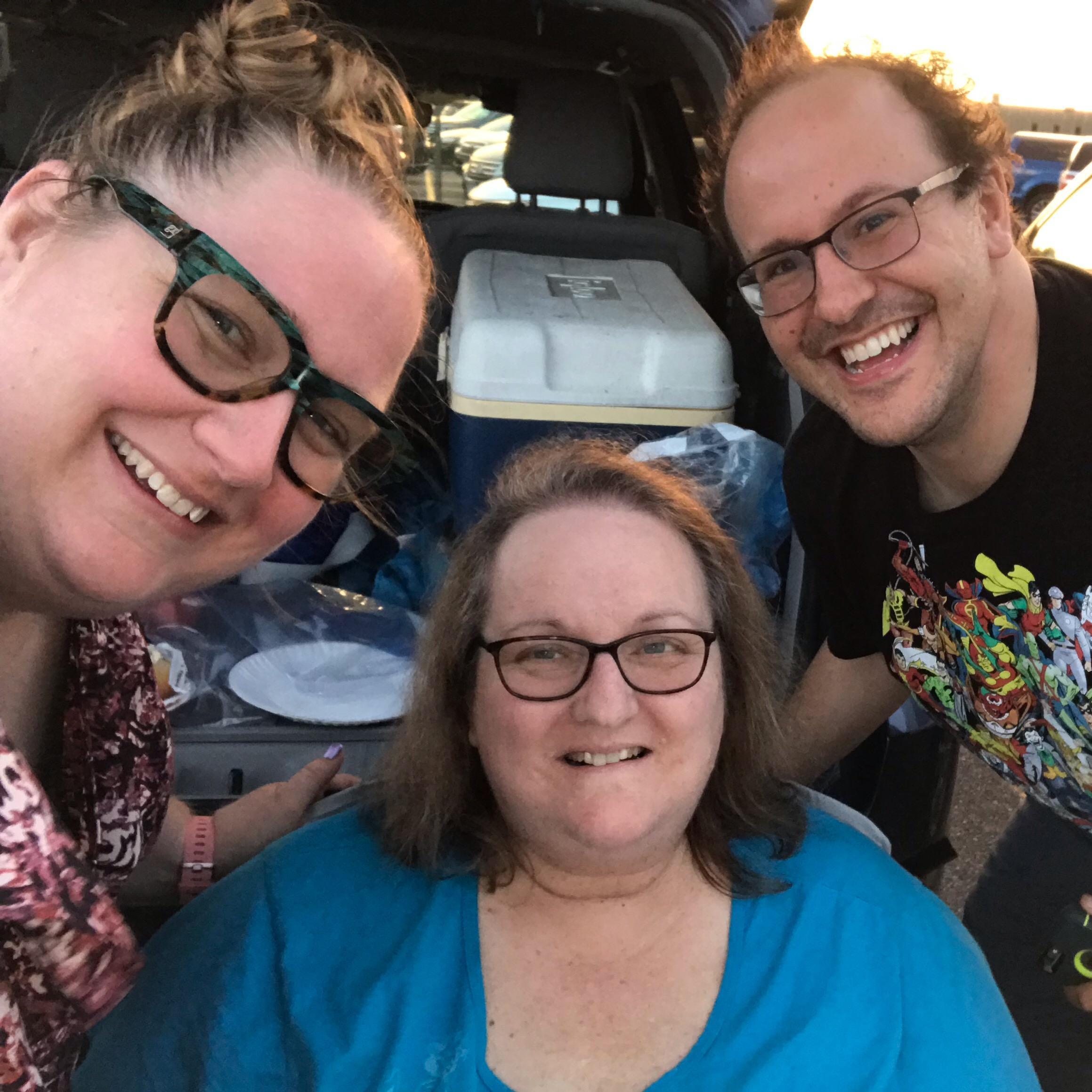 4th of July celebration on July 3rd at the Anoka highschool . Fun times together and with Laura Becca's mom.