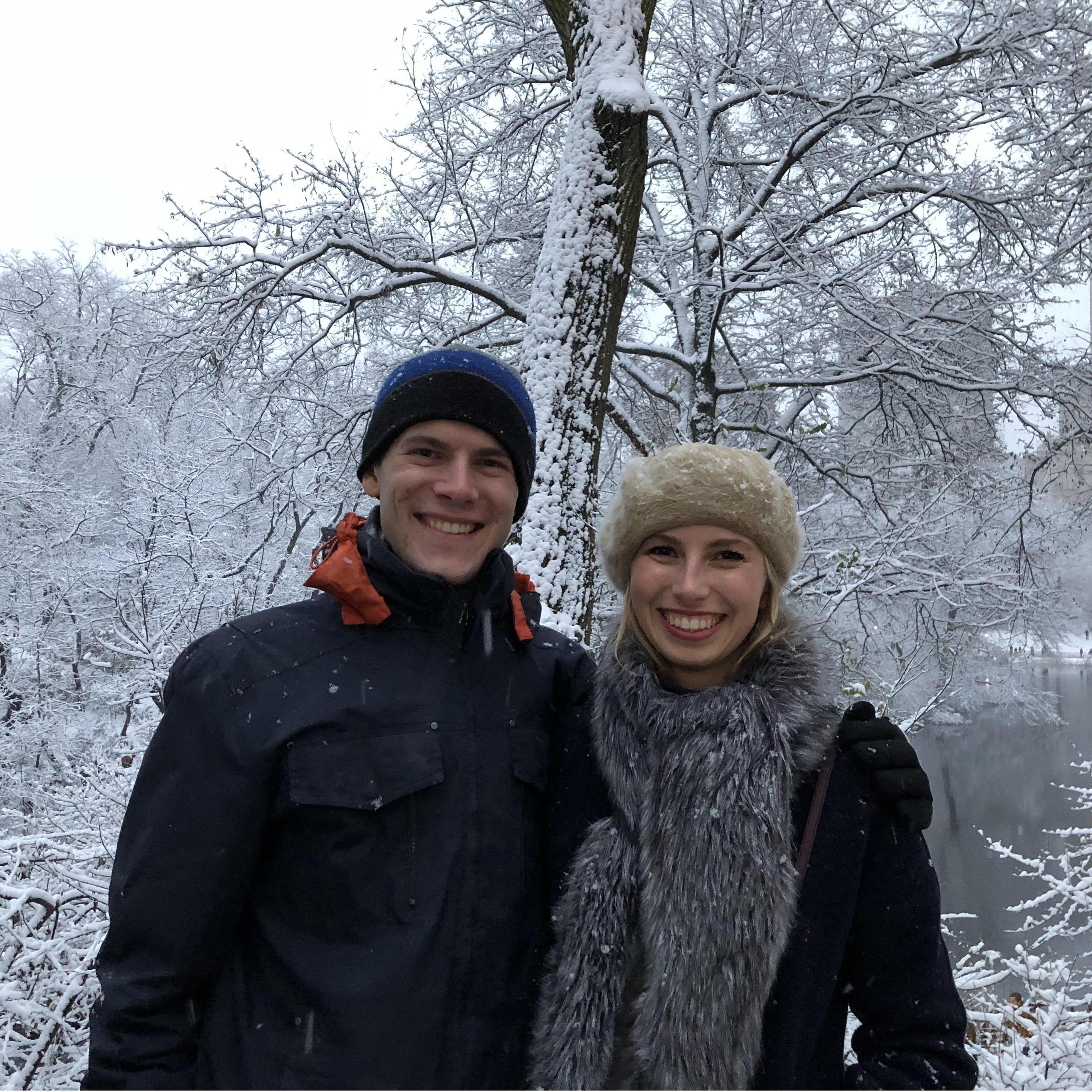 Snowy day in Central Park, New York