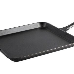 Lodge Seasoned Cast Iron Square Griddle - 11 Inches - Durable Pan - Cast Iron Cookware for Pancakes, Eggs, Bacon & Grilling Favorites