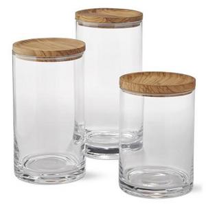 Olivewood Canisters, Set of 3