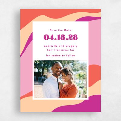 Fuchsia, Pink Wedding Save the Date - Laula Photo