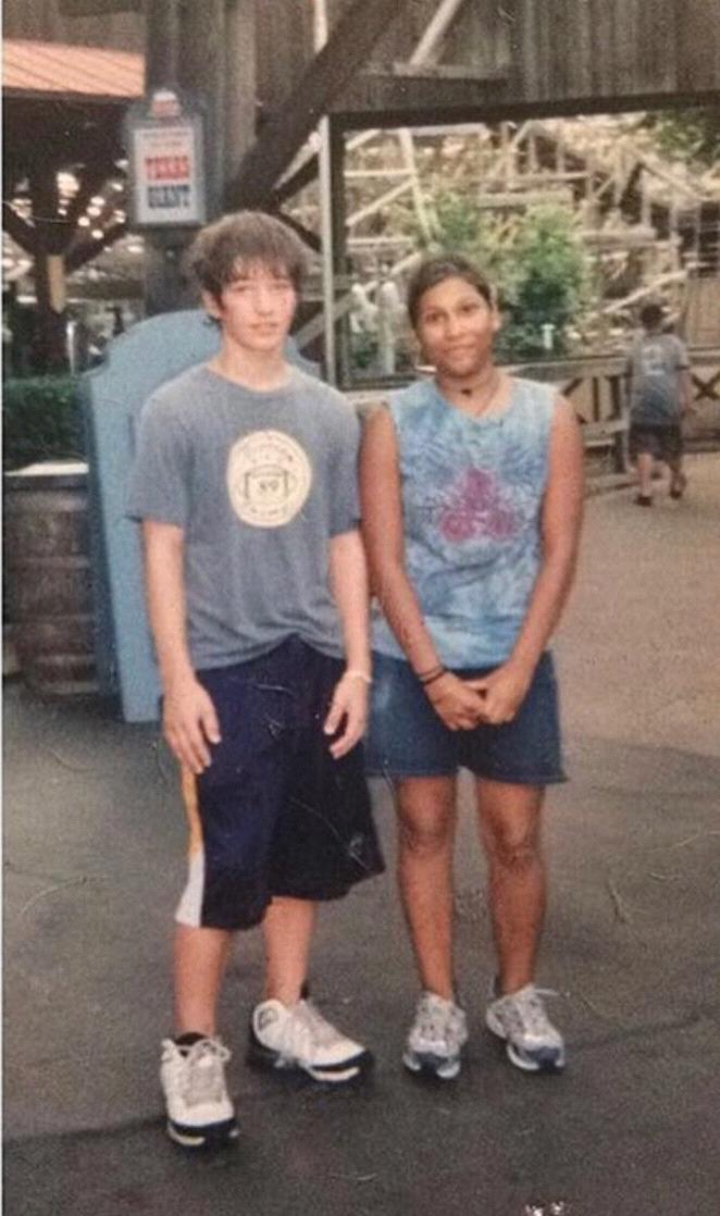 Our first picture together, when we were 12!