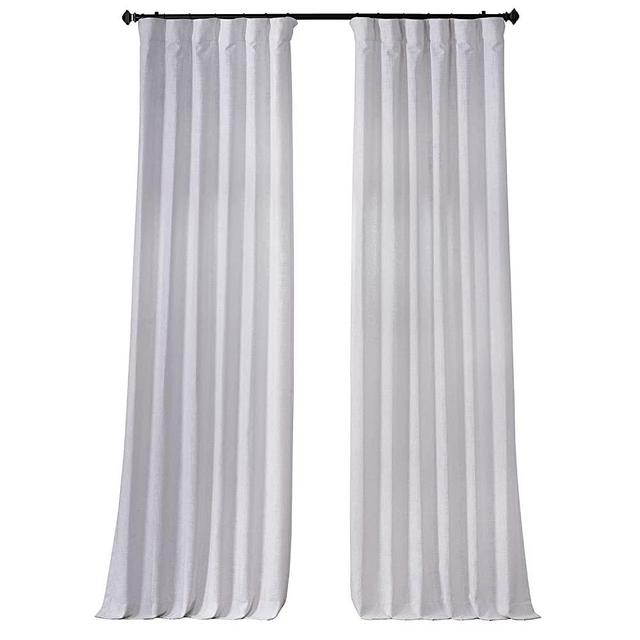 HPD Half Price Drapes FHLCH-VET13191-84 Heavy Faux Linen Curtain (1 Panel), 50 X 84, Rice White