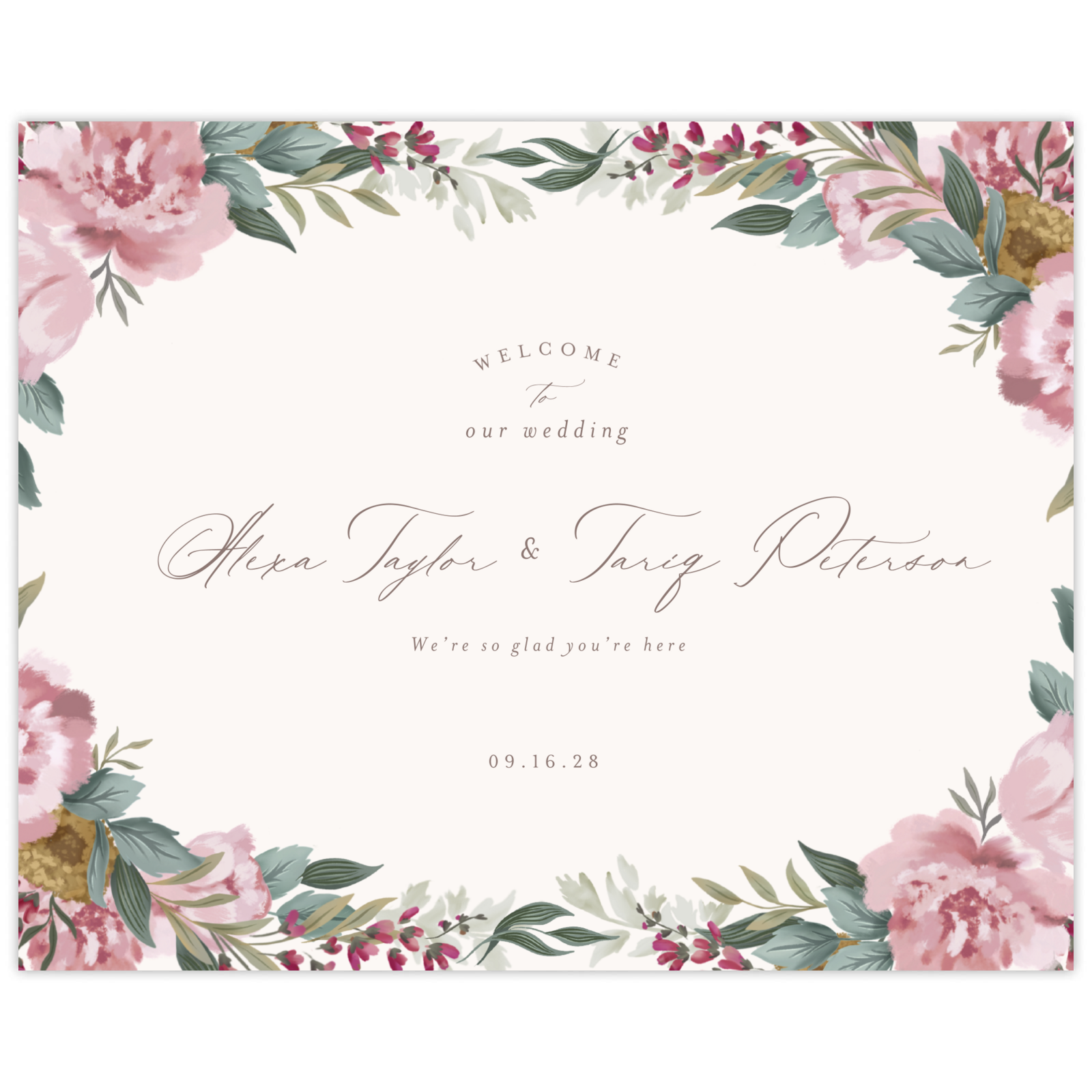 Juniper Portrait | White | Zola Wedding Signs