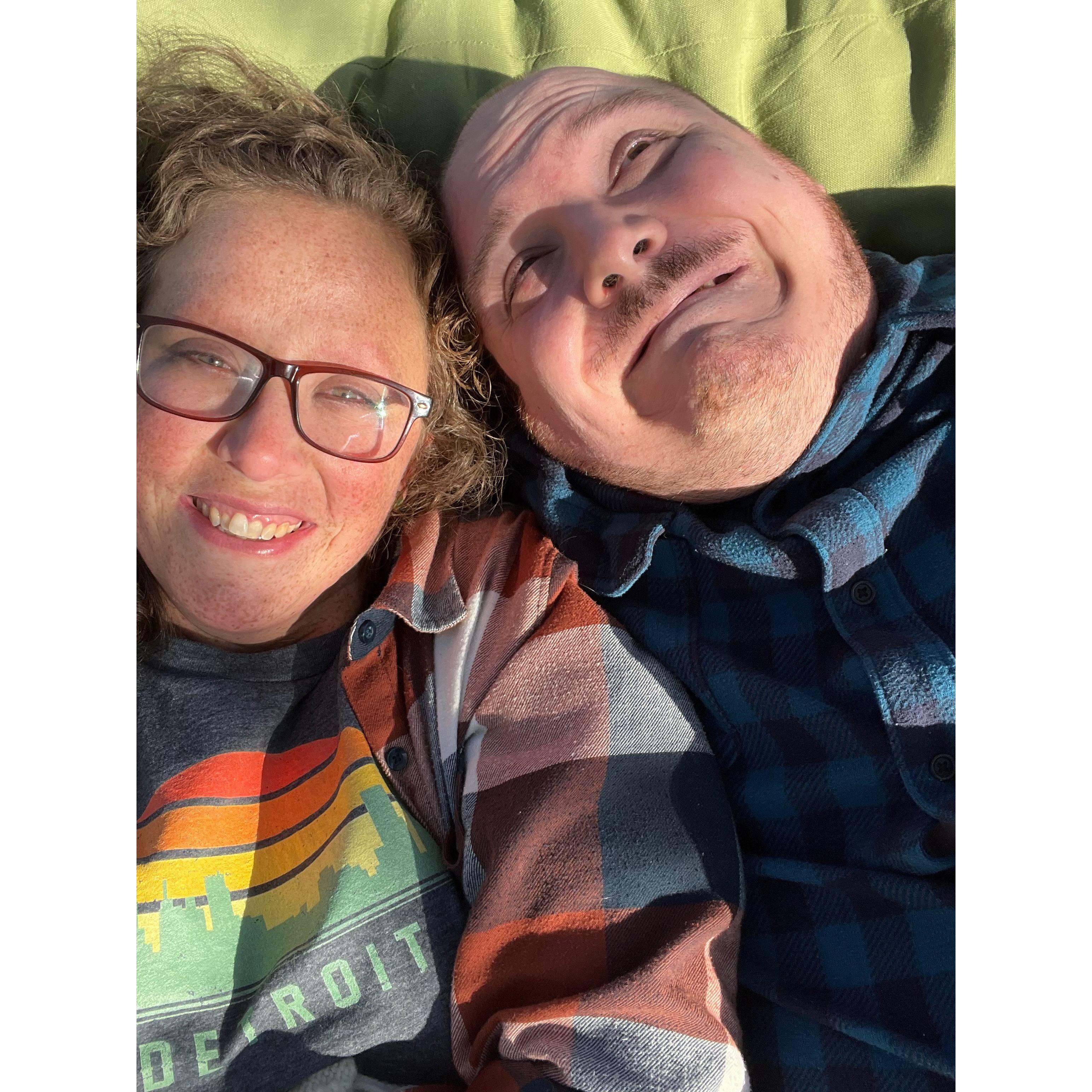 During a day with David and Cara Lee (Ryan's dad and step-mom) we snagged a few minutes in their hammock. Chelsea remembers just feeling so natural with Ryan by this point.