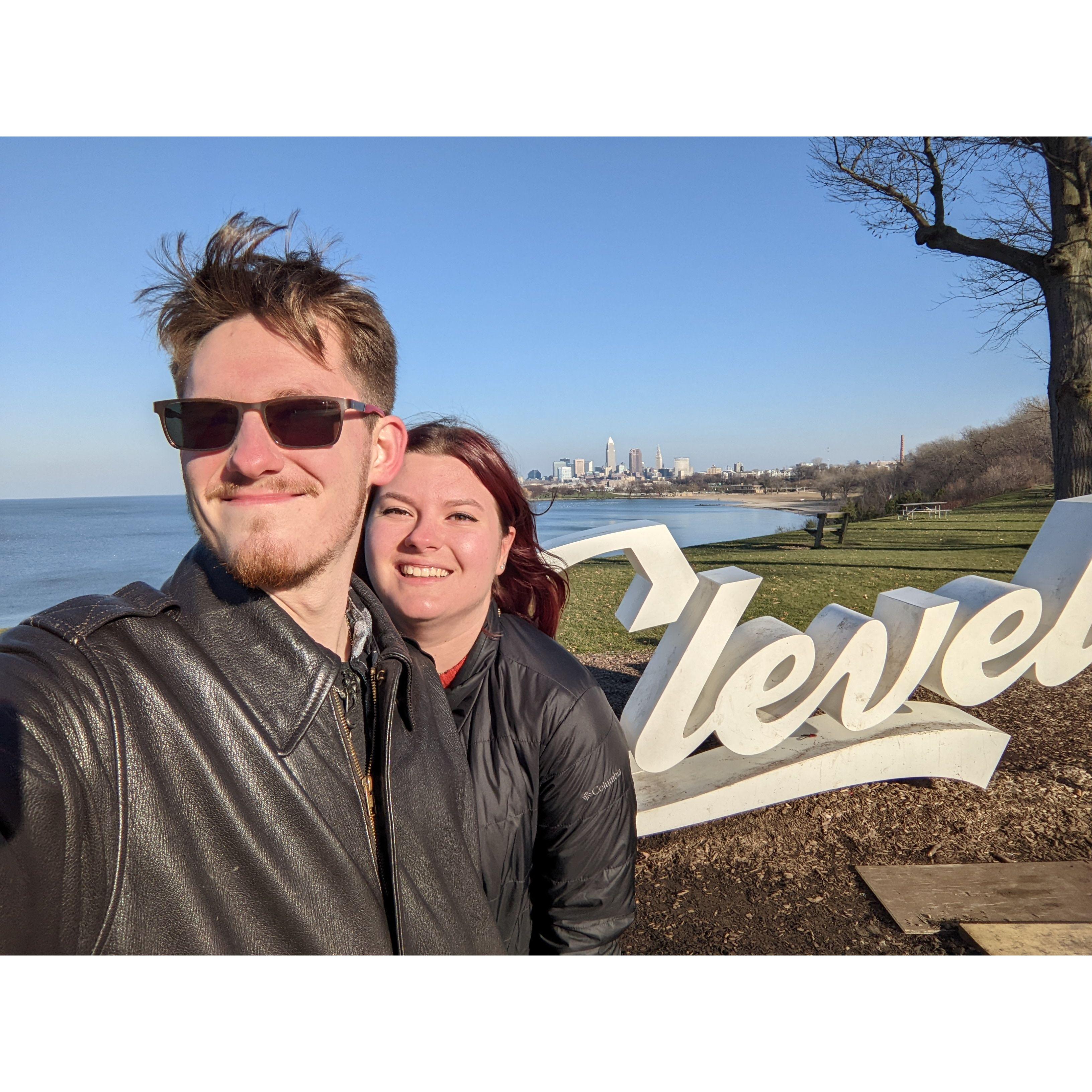 A Fall Break date in 2021 that found us bouncing around Cleveland. In 2023, we moved into our first apartment together in the city, and we loved every minute of it for two years!