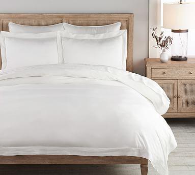 White TENCEL™ Duvet Cover, Full/Queen