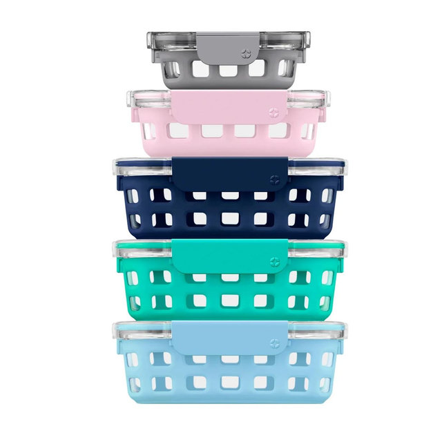 Ello Duraglass™ Multi Pack Meal Prep Containers, Set of 5