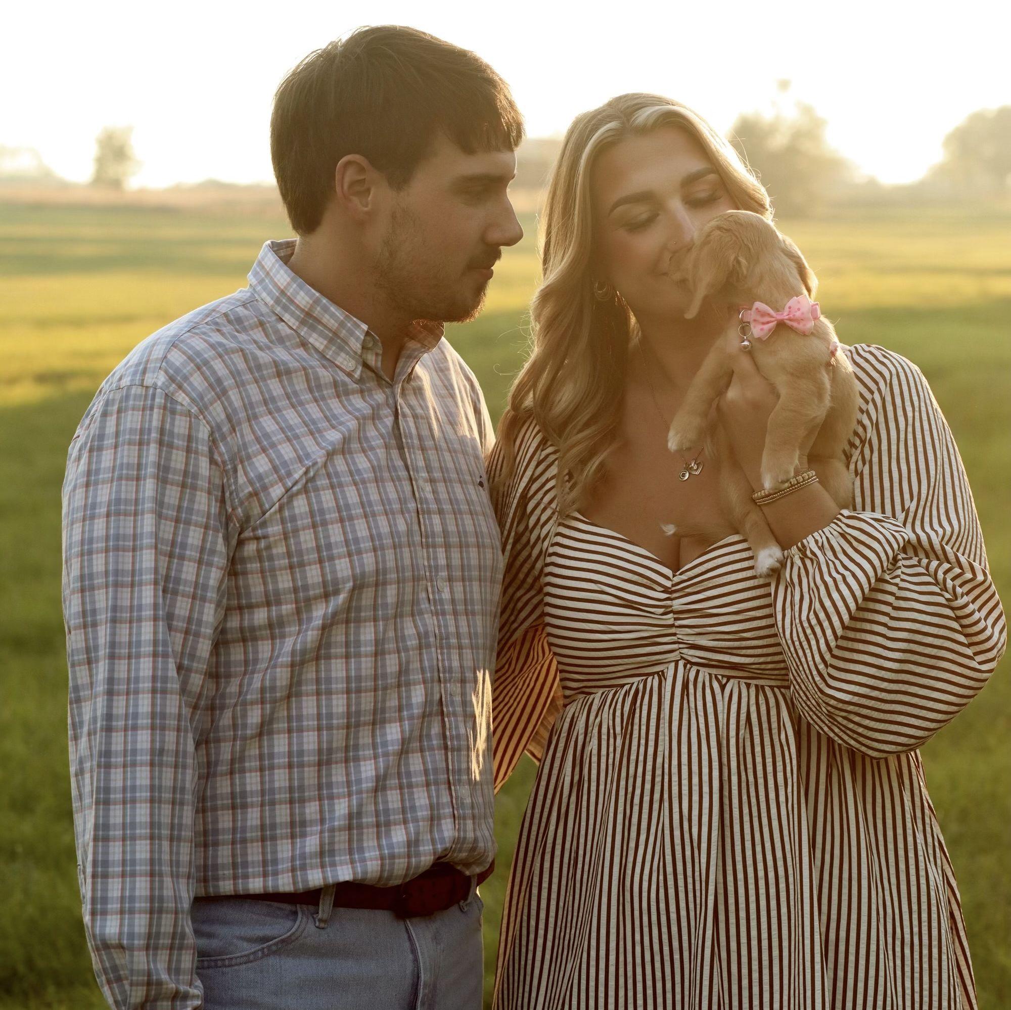 Our first family photo with Waffles - November 16, 2024.