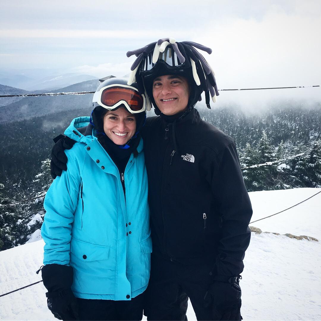 We bonded over our love of snowboarding and the outdoors. This was our first snowboarding trip together to Vermont.