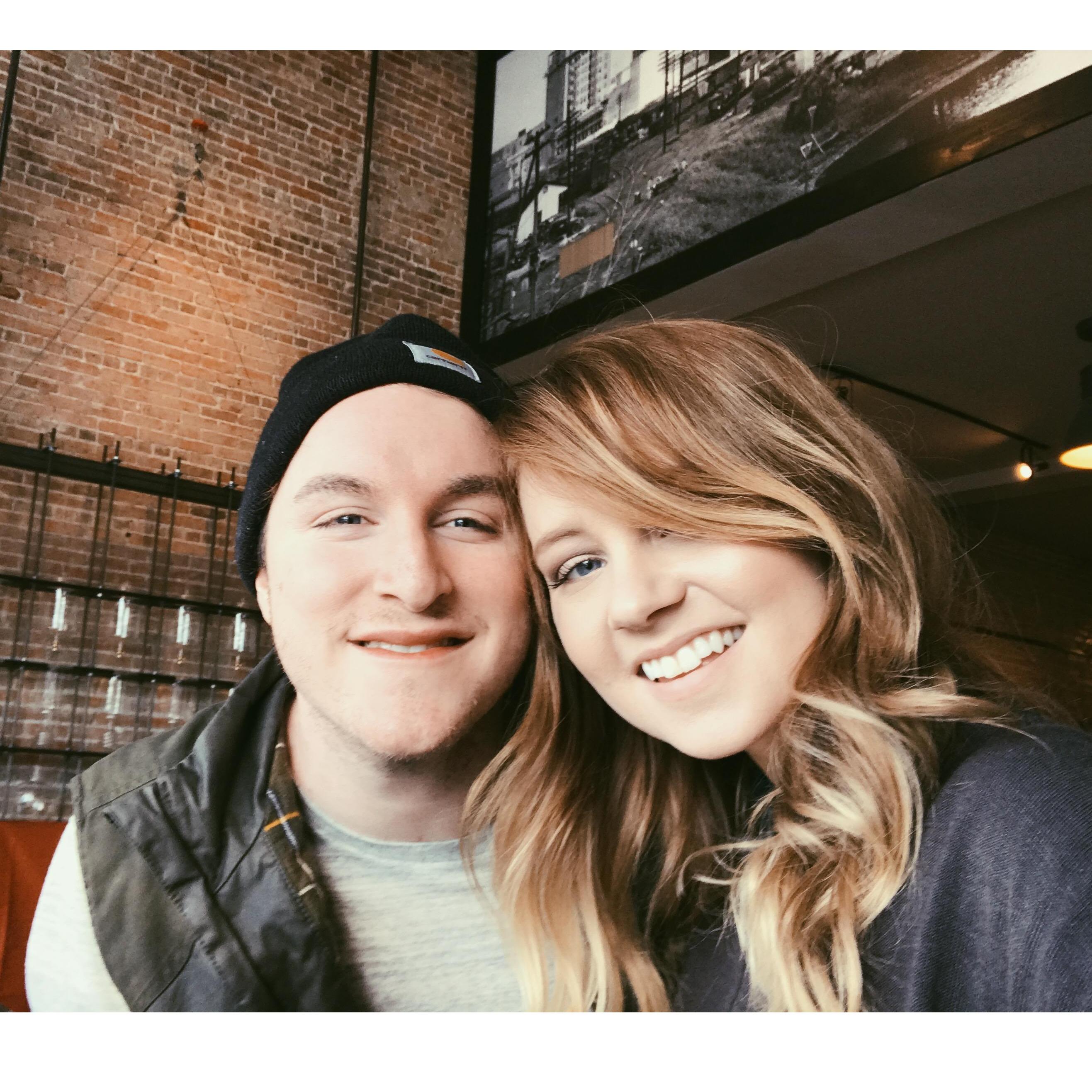 This is the day we sat in the foundation coffee shop (right next to our wedding venue) and i decided i wanted to get married at the Rialto Theatre. We weren't even engaged yet HAH