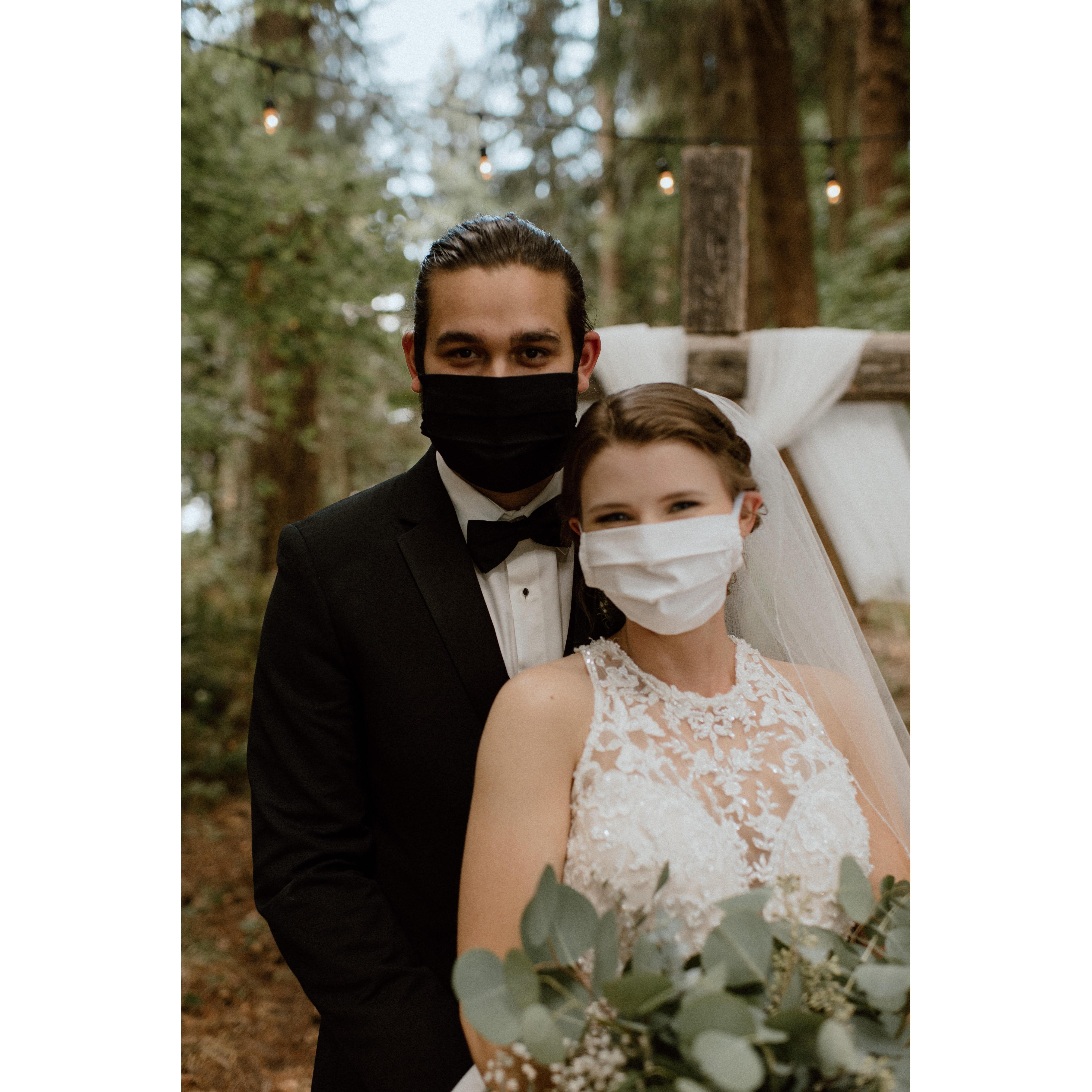 Wedding Masks, a sign of the times!