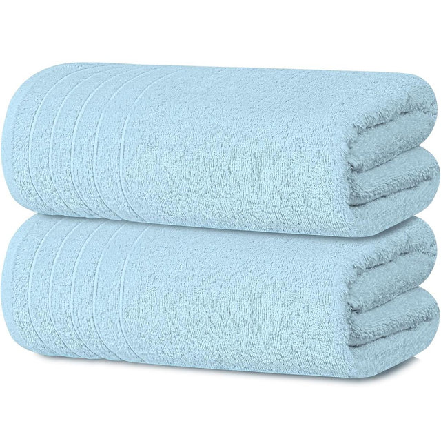 Bath Sheets, Sky Blue, Set of 2