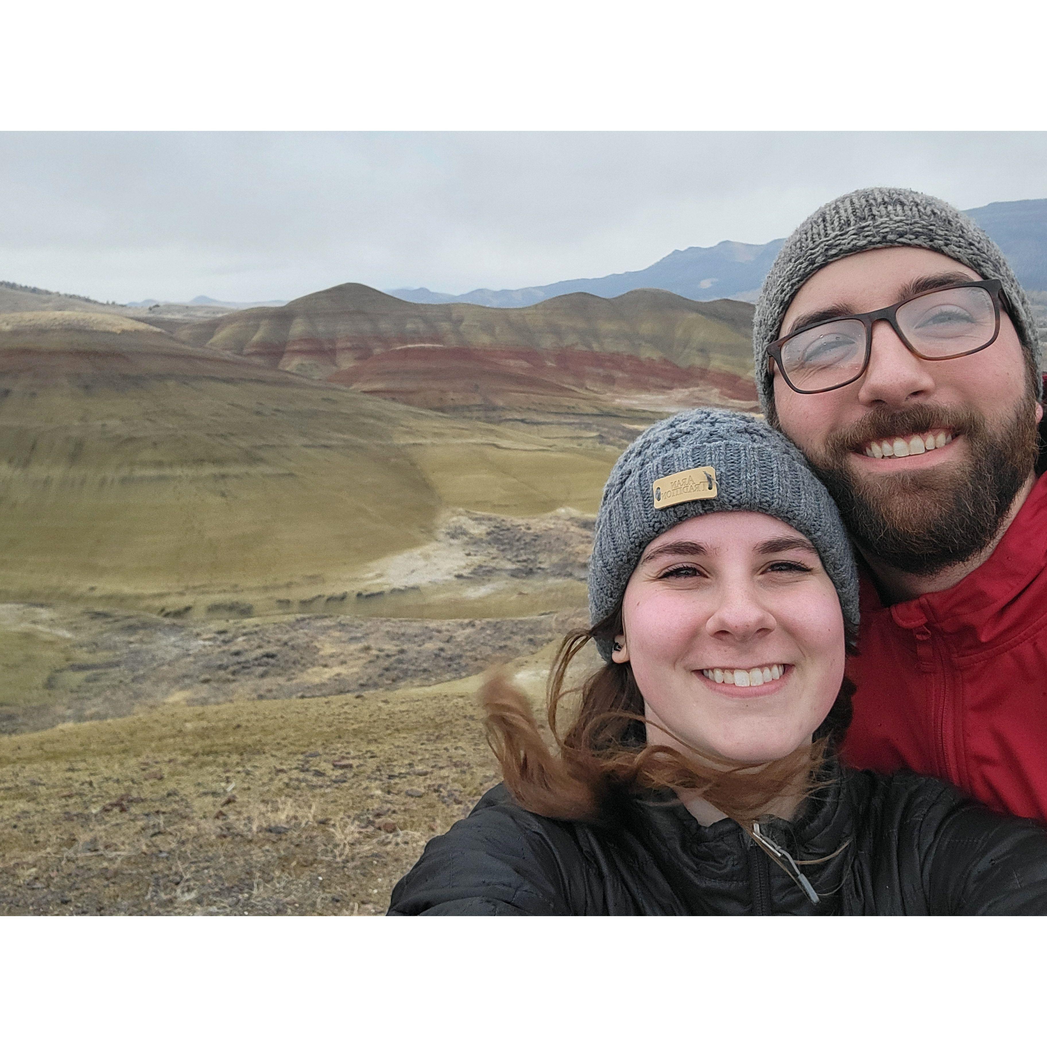 From our mini-moon trip at Painted Hills, Oregon.