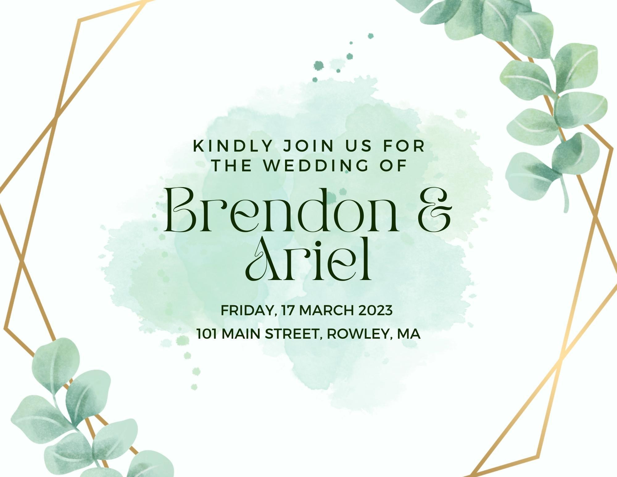 The Wedding Website of Ariel Asher and Brendon Clarke-Coogan