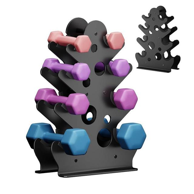 Chinpakden Dumbbell Rack Stand Only(Dumbbells Not Included) - Dumbbell Storage Rack with/without Wheels, Space Saver for Home Gym.