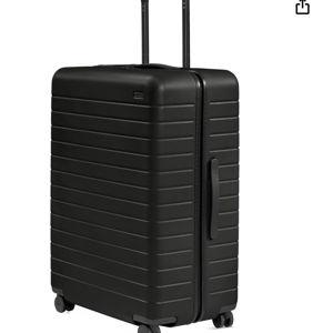 Away Large Checked Luggage, 29 Inch Hardside Suitcase with Spinner Wheels, Lightweight & Durable, TSA Lock, Jet Black