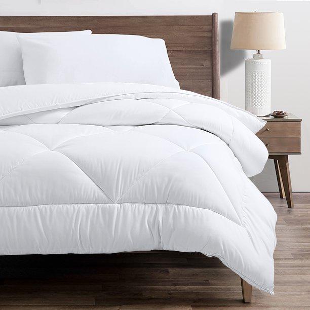 All-Season Duvet Alternative Comforter Winter Warm Soft Quilted Down Comforter (Full, White)