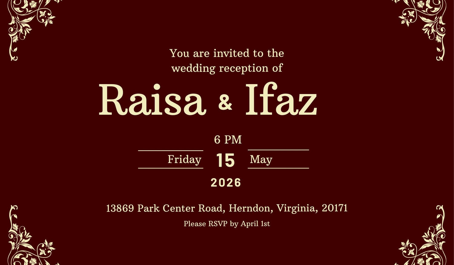 The Wedding Website of Raisa Noshin and Ifaz Rahaman