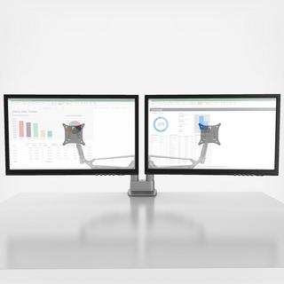 Gas-Shock Dual Monitor Arm Desktop Mount for 17" - 32" Monitors