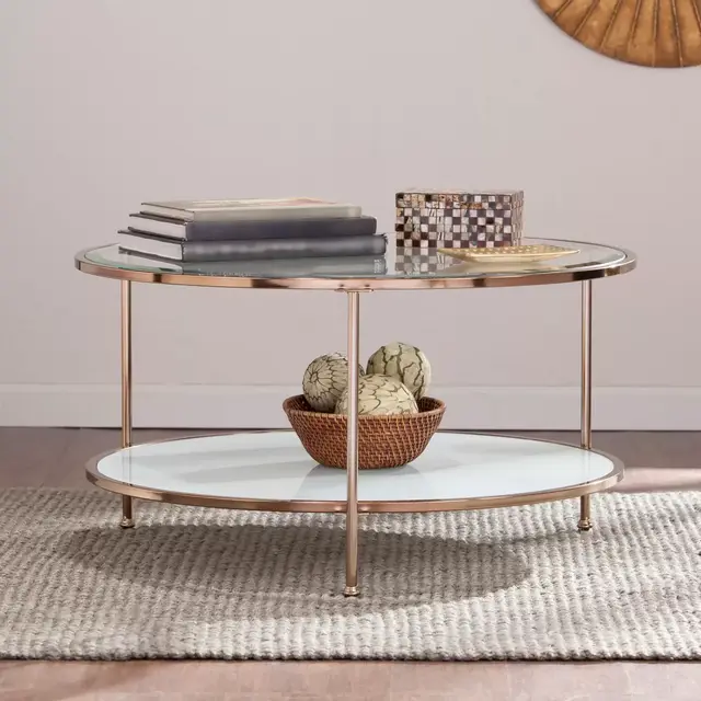 Southern Enterprises Risa Cocktail Table in Gold