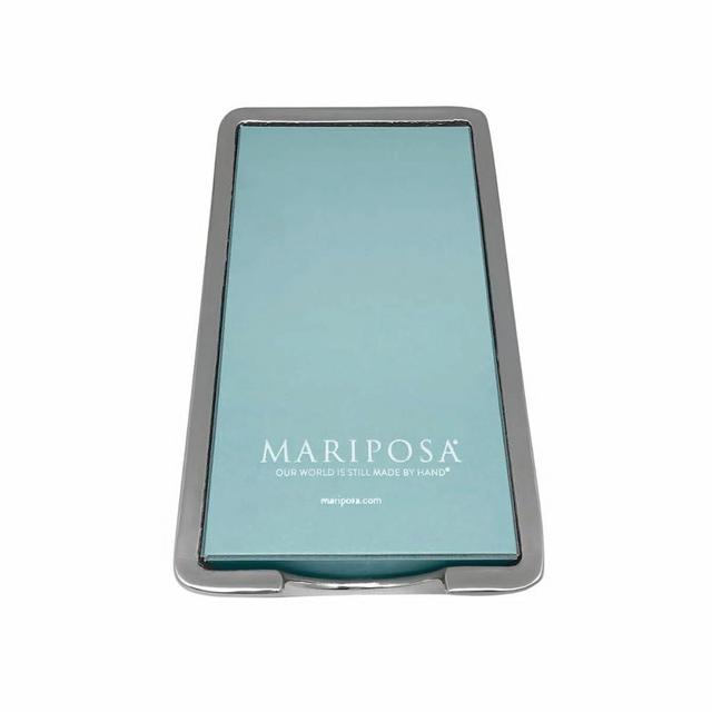 MARIPOSA Signature Guest Towel Box with Insert | Silver | Brillante | Gifts | Napkin Box & Weight Set | Recycled SANDCAST Aluminum | Handmade in Mexico