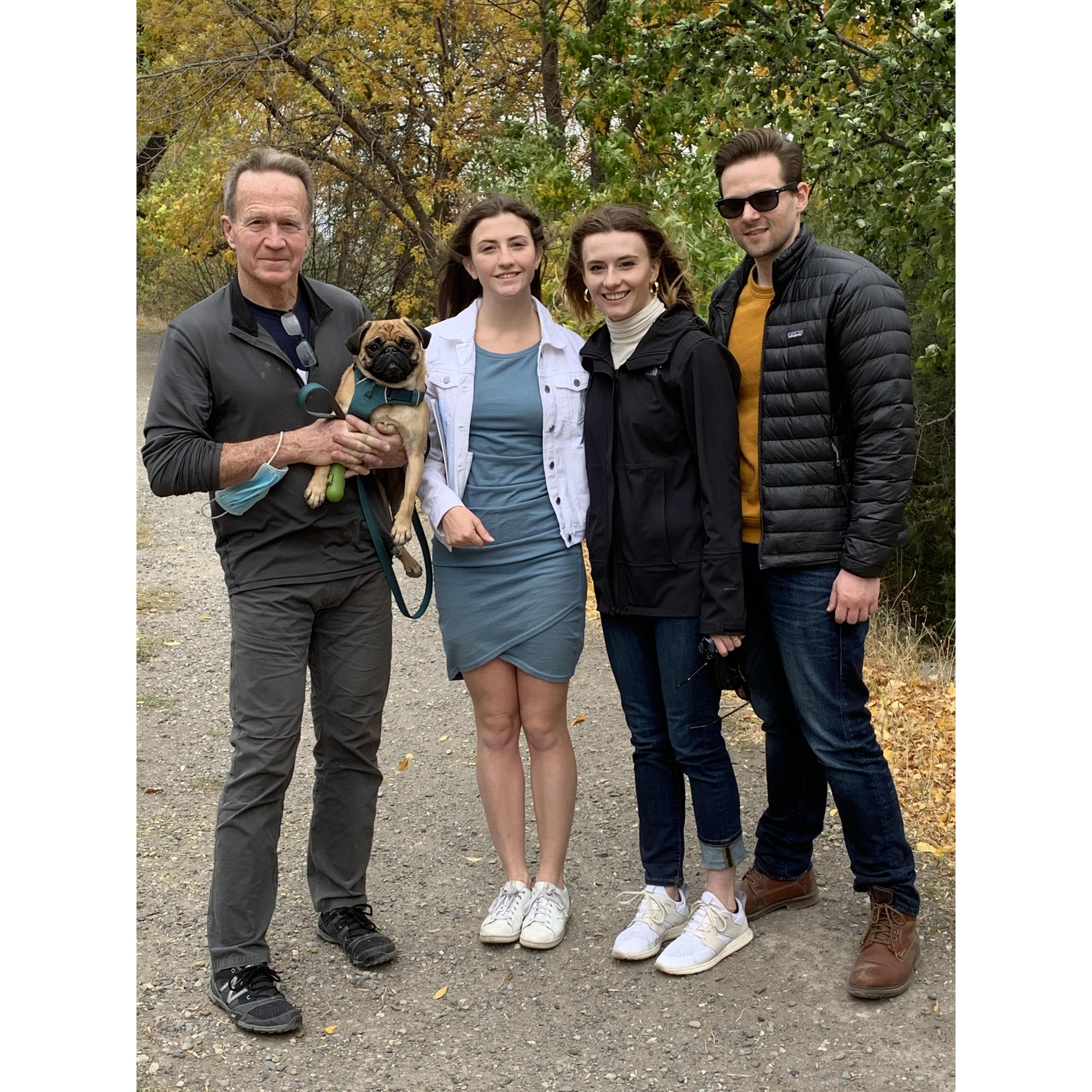 With Chase, and Victoria's dad Eric and sister Josephine