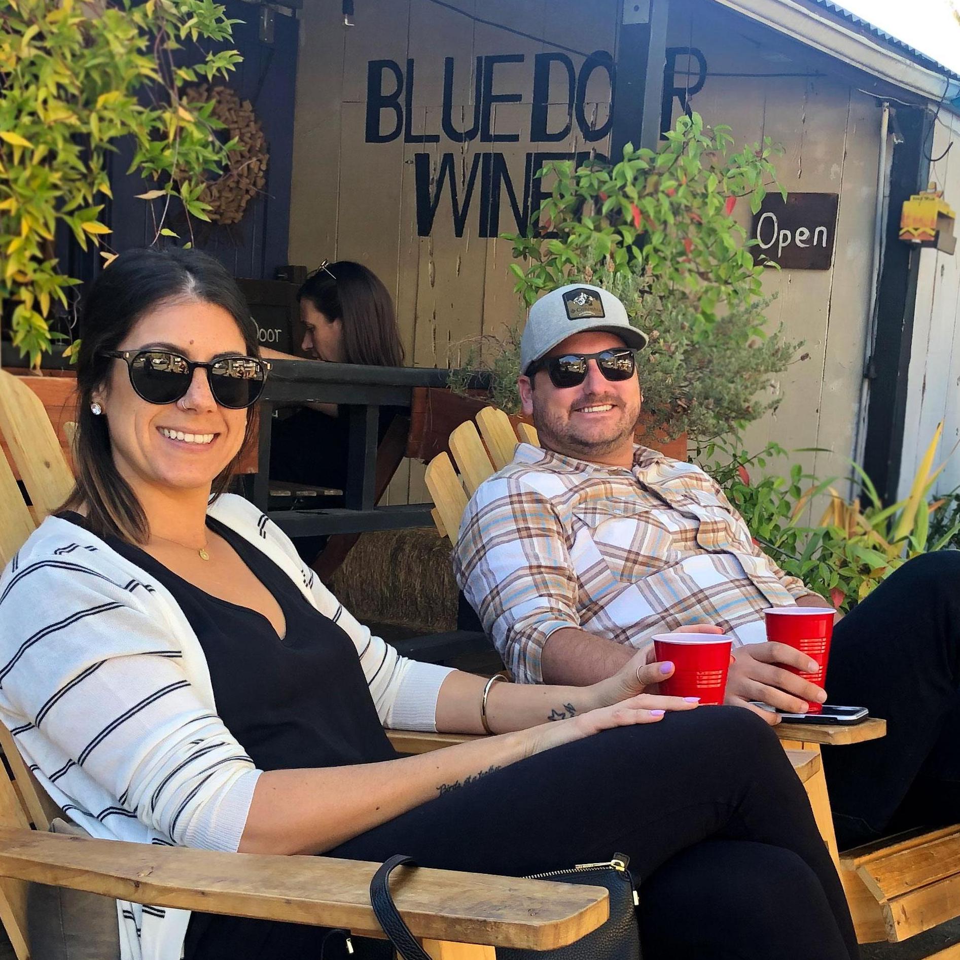 Enjoying some wine time in Julian. Little did we know this would be our wedding location just a few years later.