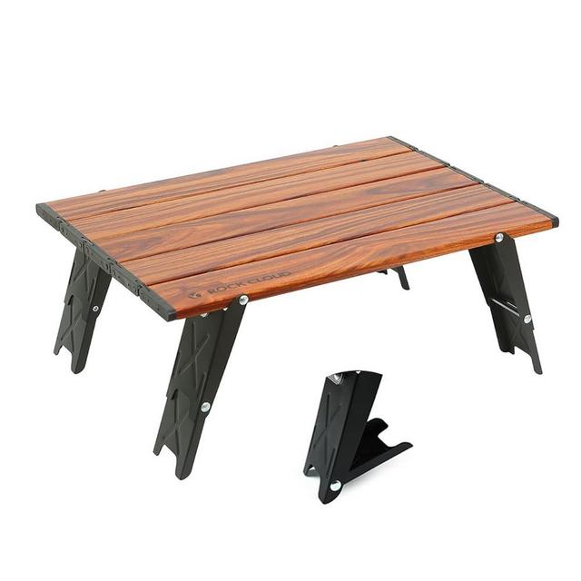 ROCK CLOUD Ultralight Folding Beach Table Adjust Height Aluminum Portable Mini Camping Table