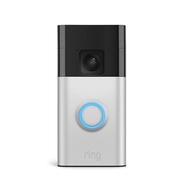 Ring Battery Doorbell (newest model), Home or business security with Head-to-Toe video, Live View with Two-Way Talk, and Motion Detection & Alerts, Satin Nickel
