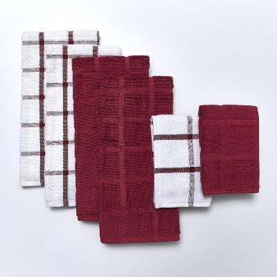 Lakeside Terry Cotton Kitchen and Bathroom Towel Set - 6 Pieces
