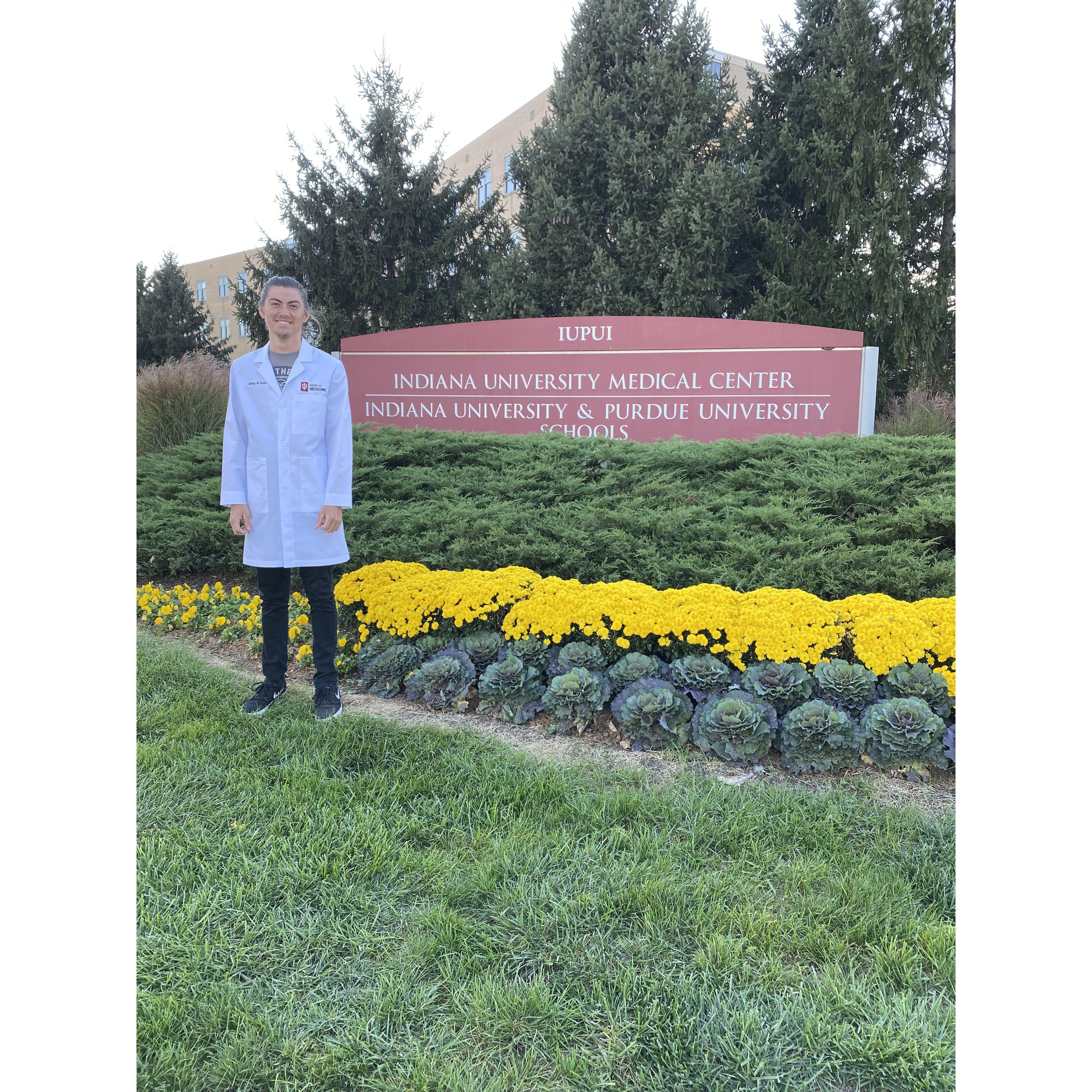 Anthony starts his PhD program at Indiana School of Medicine