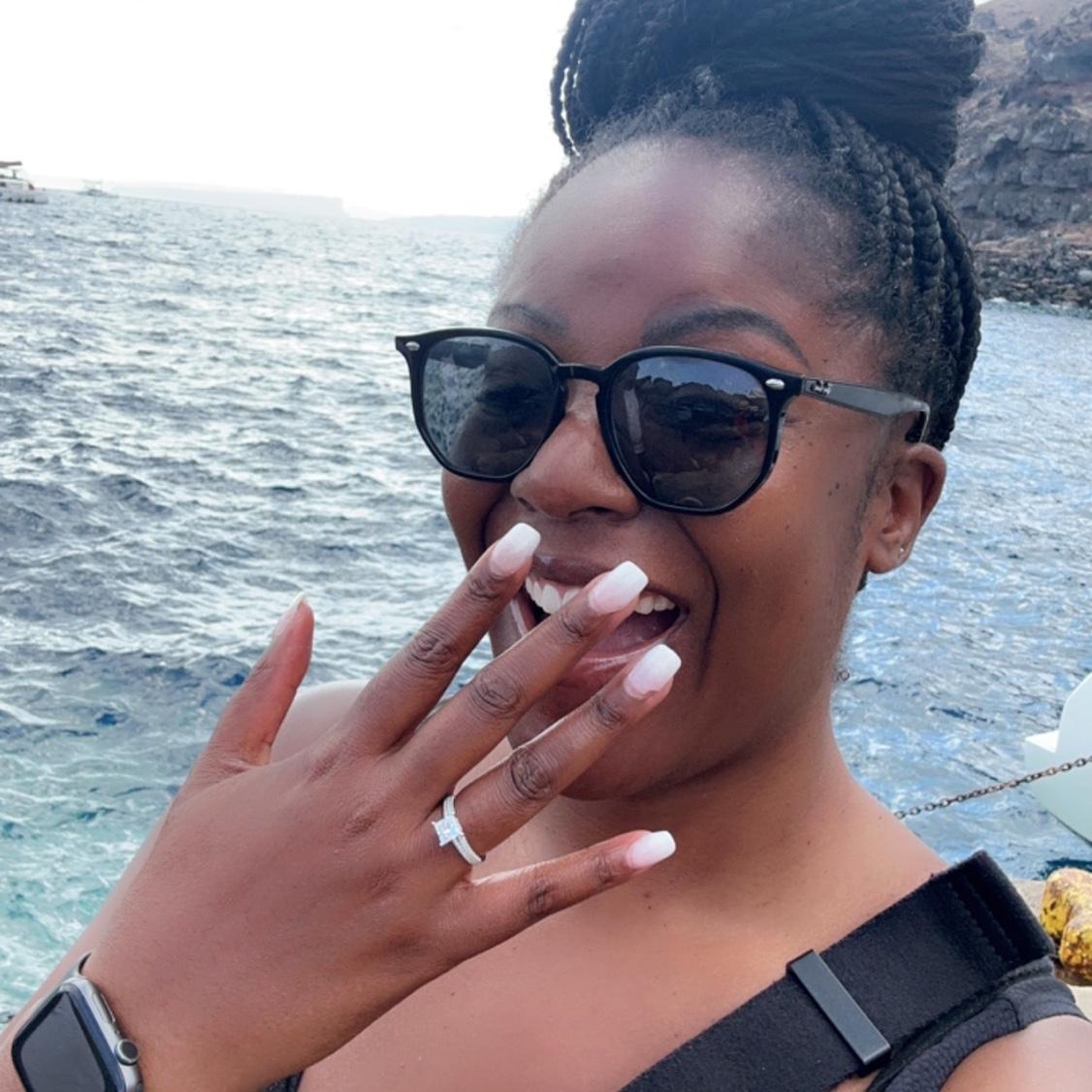 Santorini, Greece….it became known that my good side was my left side 🤣🤣🤣
