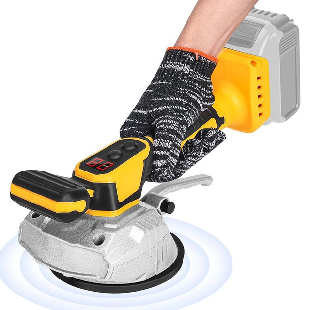 Ecarke Cordless Tile Vibration Tool Compatible with DeWALT 20V Max Battery: Portable Tiler Vibration Leveling Machine with 8 Adjustable Speed,Suction Cup,Digital Display for Floor,Tile,Wall