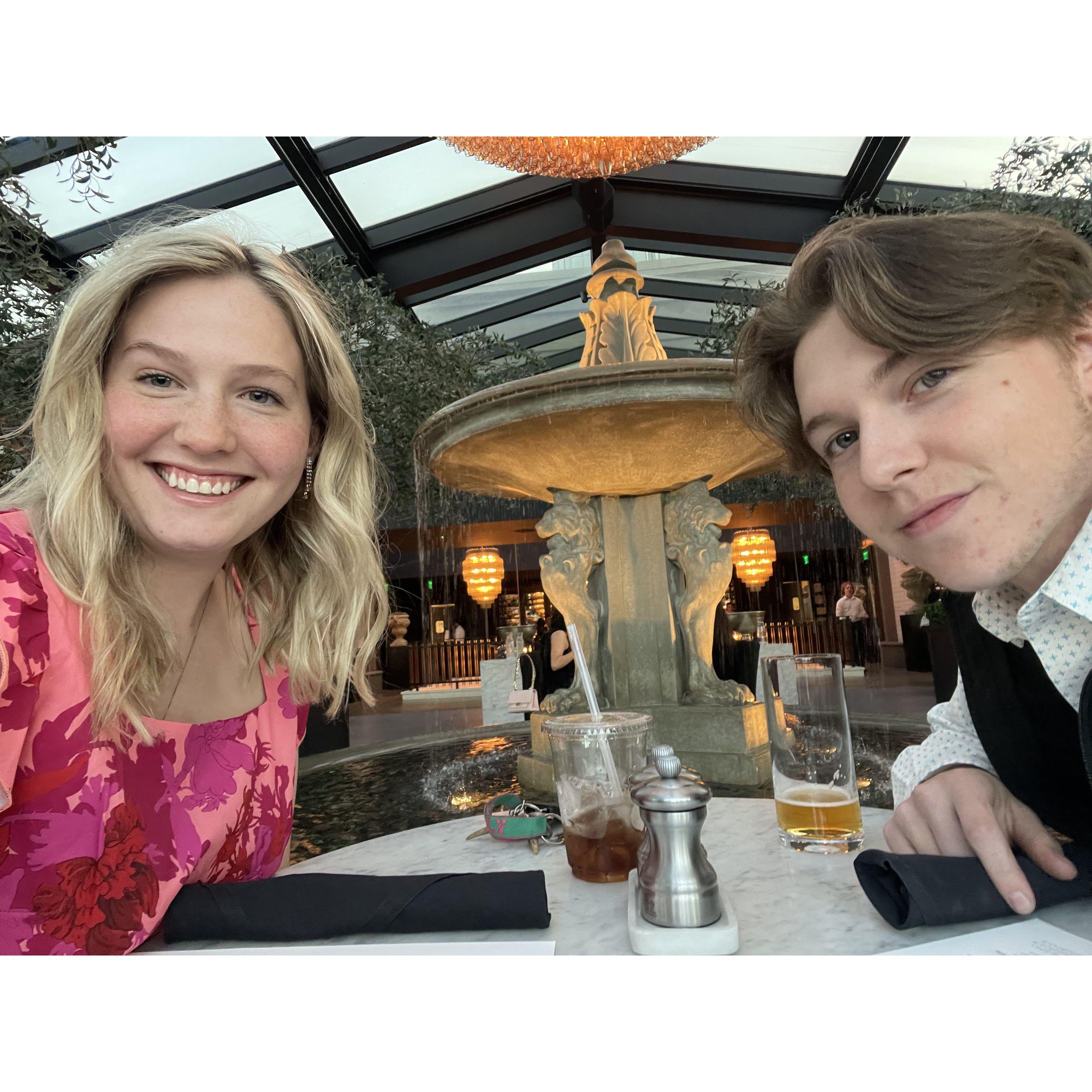 At the Roof Top restaurant in Dallas