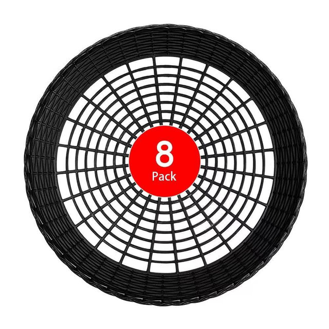 EBIGIC Paper Plate Holders, 8/12/24 Packs 9/10 Inch paper plate holders reusable Black Plastic Heavy Duty supports for Picnic Party Dinner