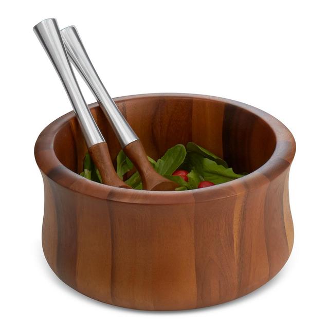 Nambé 3-Pc. Nara Salad Bowl & Servers Set