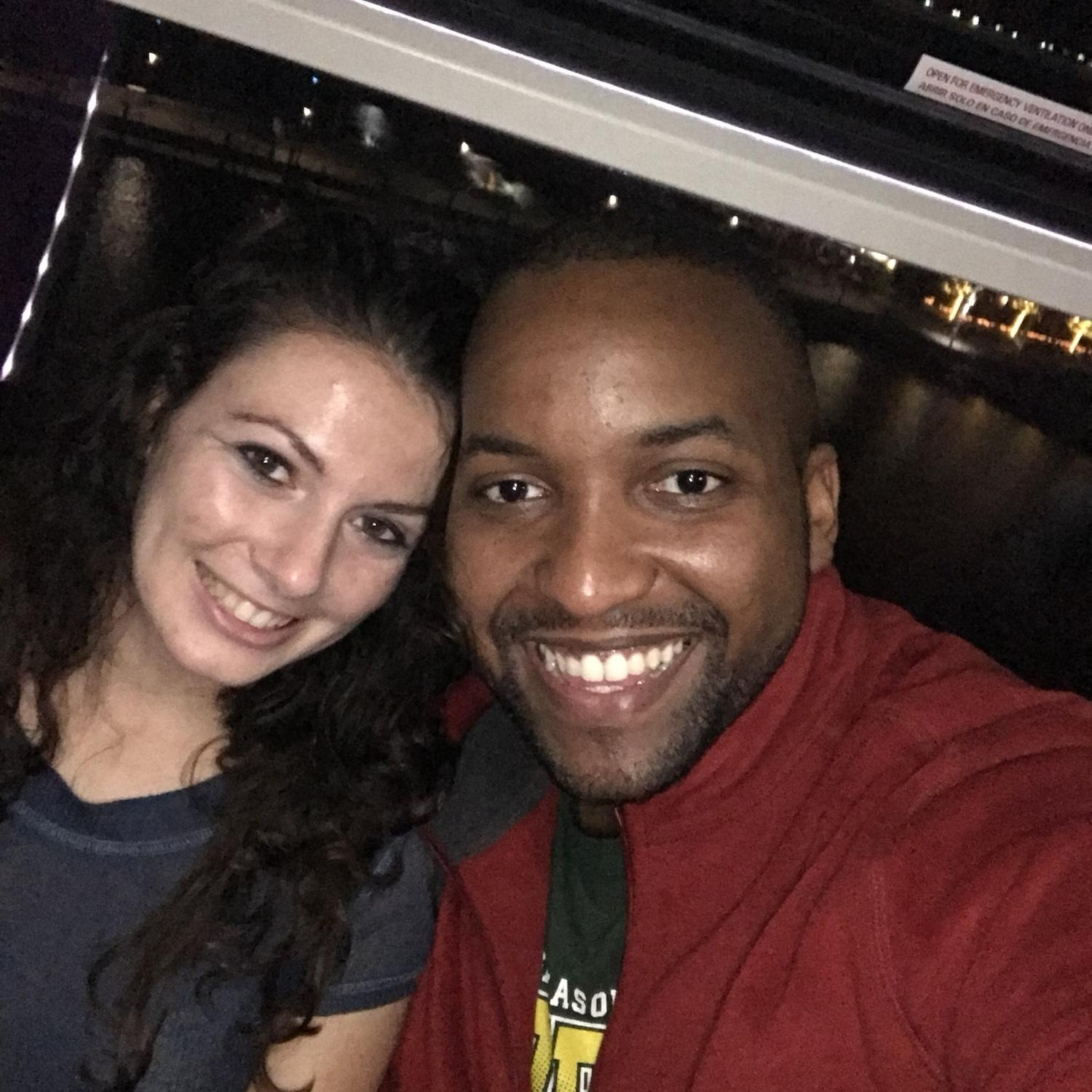 Taking a ride on the 180 foot tall Capital Wheel in National Harbor.