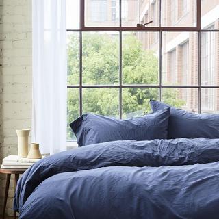 Organic Crinkled Percale 2-Piece Pillowcase Set