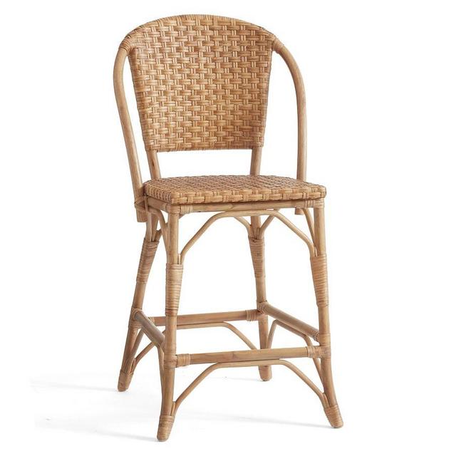 Parisian Woven Counter Stool, Natural