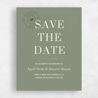 Green Wedding Save the Date - Perch Stamp