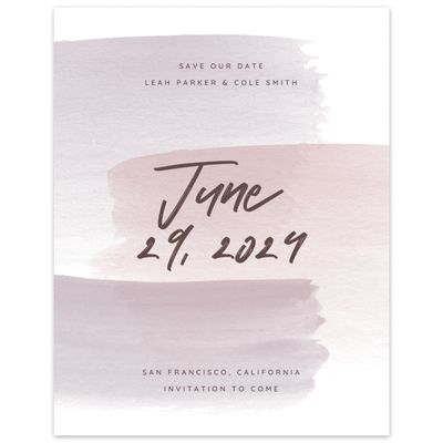 Taupe Blush, Pink Wedding Digital Save the Date - Bailey Classic