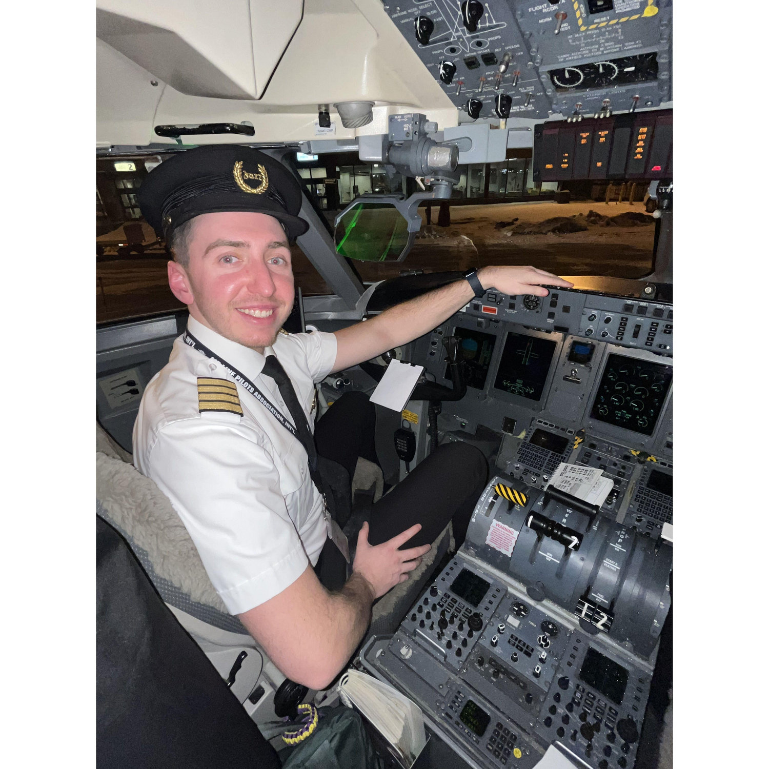 One of Adam's first flights as a Captain at Jazz.