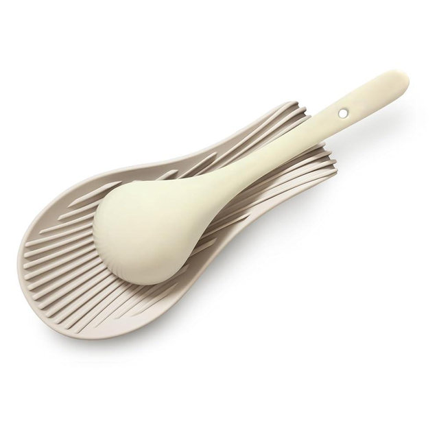 Gzummer Stove Top Spoon Rest - Heat Resistant & Non-Slip Silicone Holder for Kitchen Counter, Large Cooking Utensil Rest(Khaki)