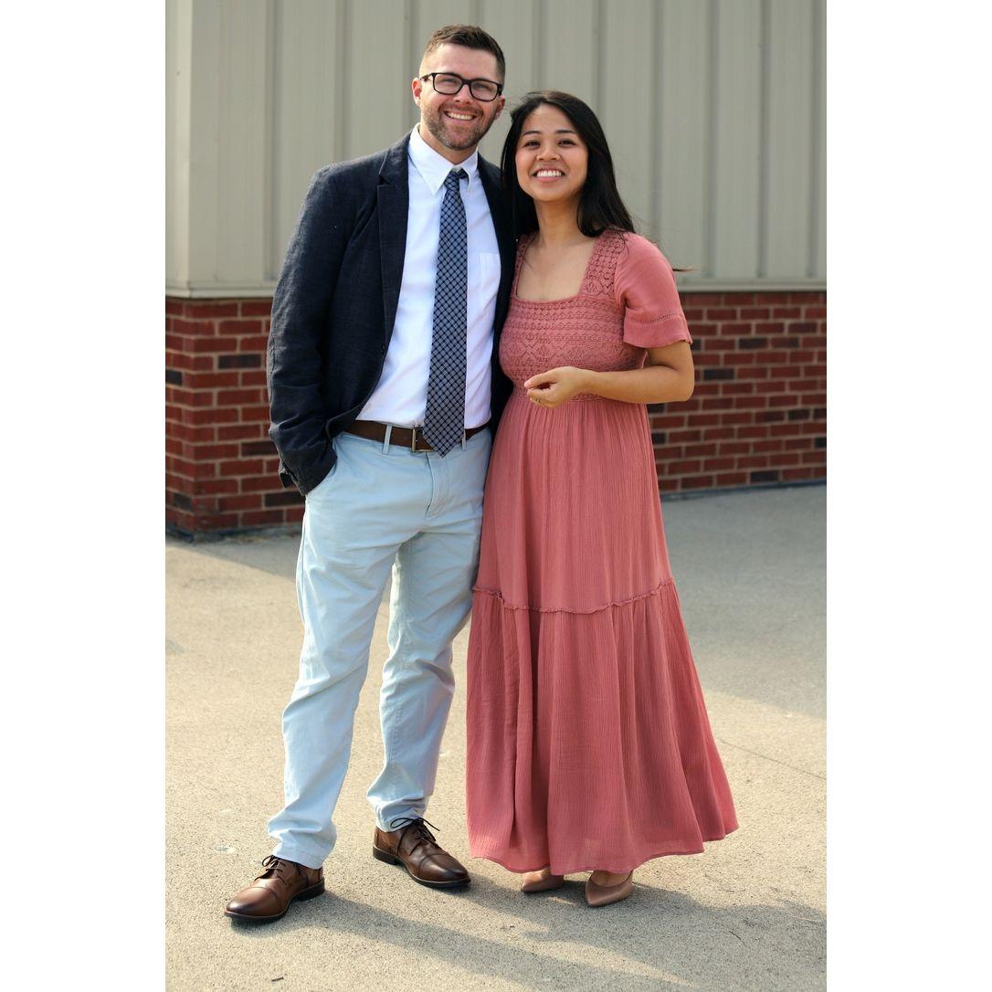 The first wedding we attended together - September 24th, 2022
(Also the first really nice picture we got together)