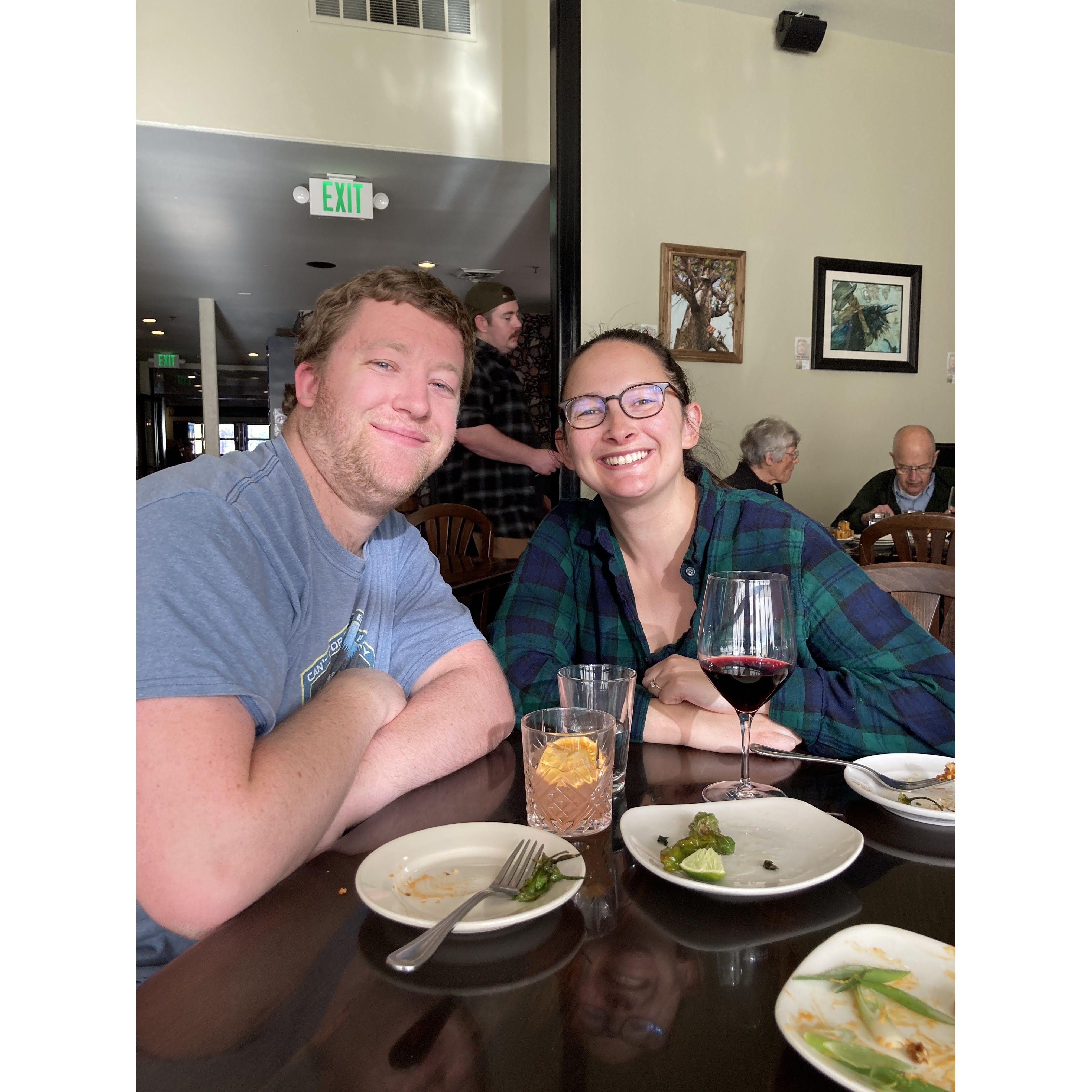 Dinner with Jean (Ben's mom) in Colorado - we love when we have visitors to share meals with!